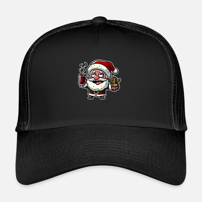 Besinnlicher Weihnachts-Wichtel mit Glühwein Trucker Cap