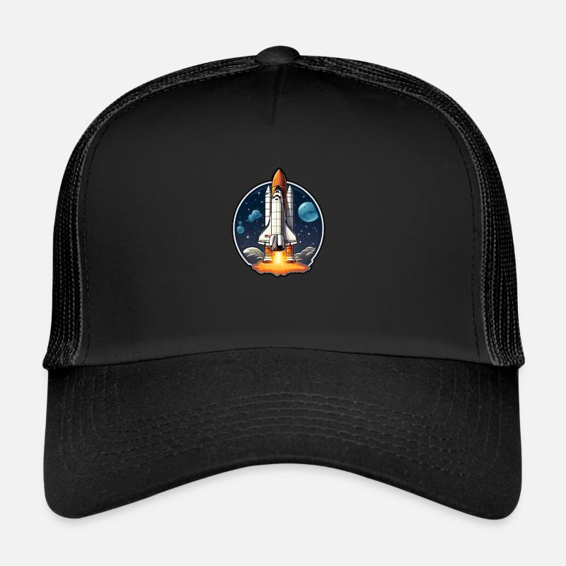 Spaceshuttle Raumfahrt - Trucker Cap - Schwarz/Schwarz