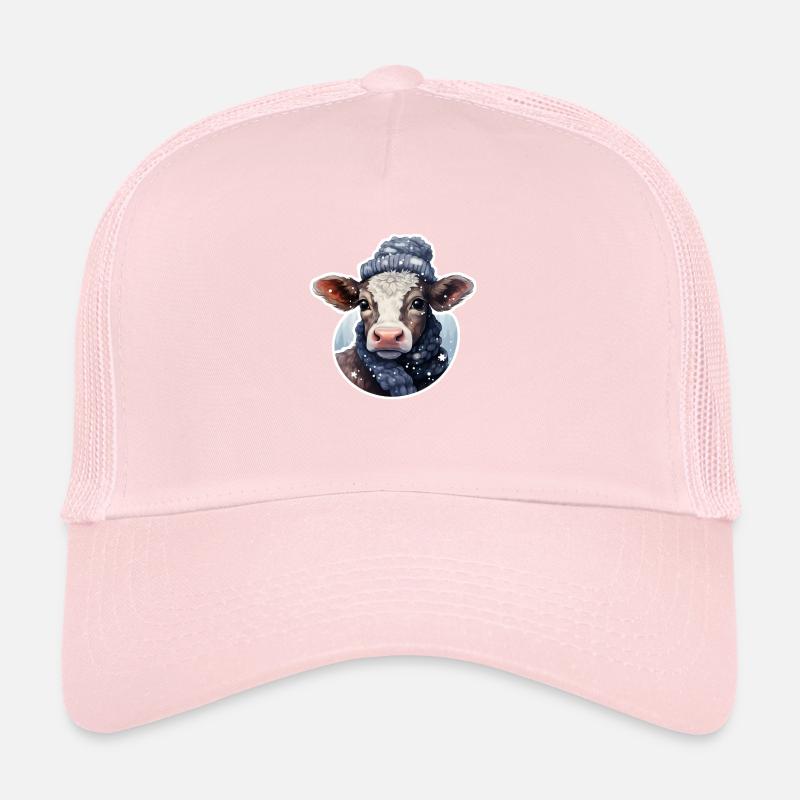 Mega süßes Kälbchen im Winter Trucker Cap