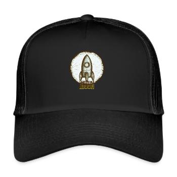 Trip to the moon - Trucker Cap - black/black - Front