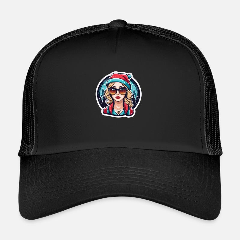 Dessin de Noël fille Casquette trucker 