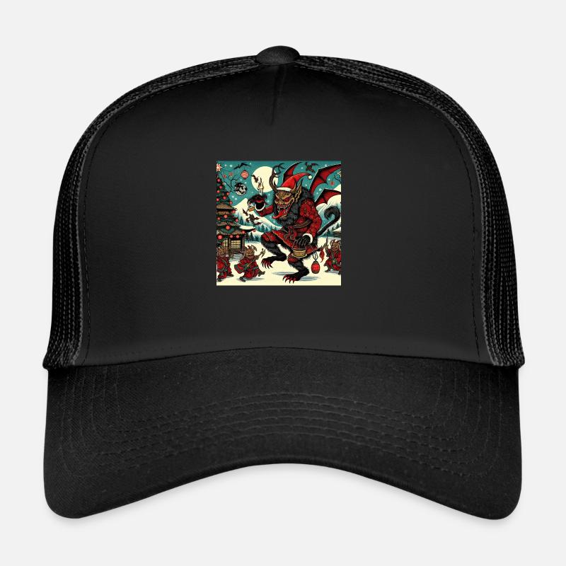 Krampus Christmas Trucker Cap