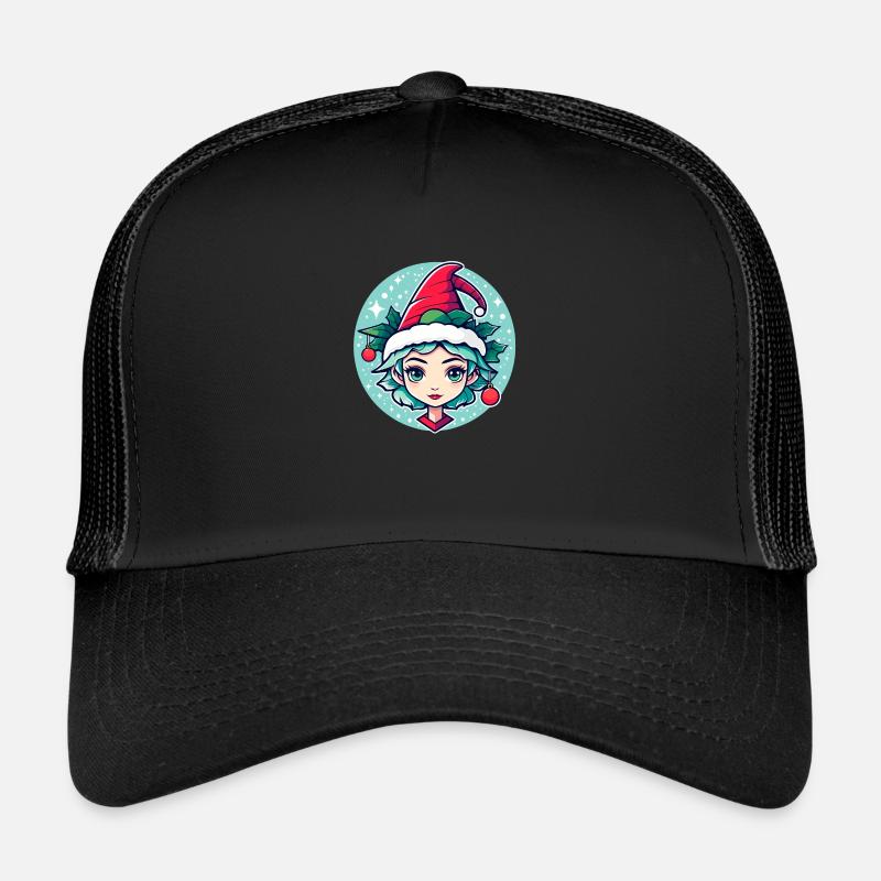 Illustration de Noël elfe Casquette trucker 