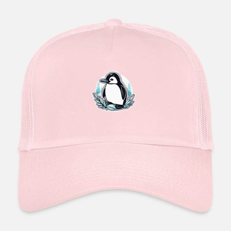 Illustration de Noël pingouin Casquette trucker 