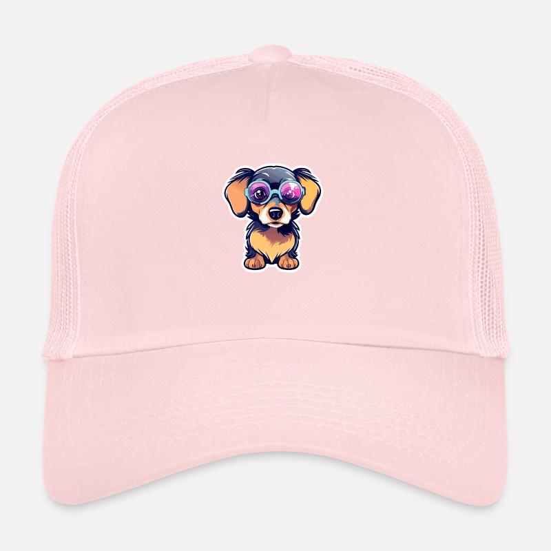Illustration de chien teckel Casquette trucker 