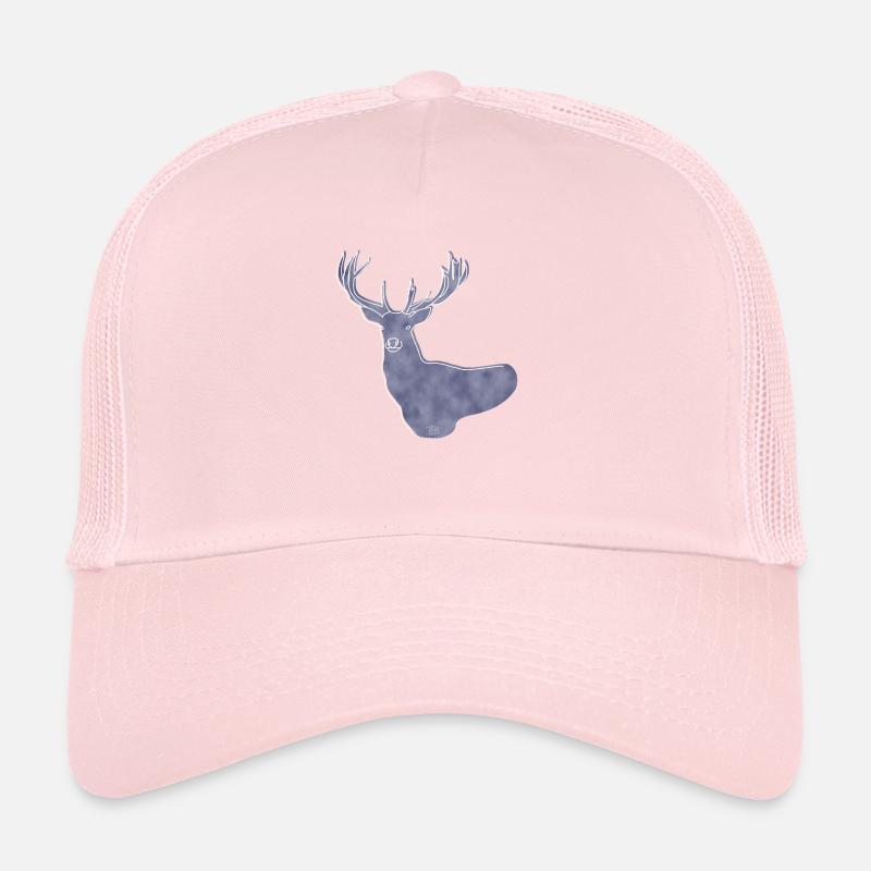 « Deer », Boho Line Art Design, Série « Woods » Casquette trucker 