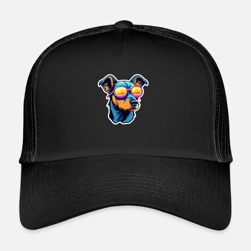 Dobermann Hund Zeichnung Trucker Cap