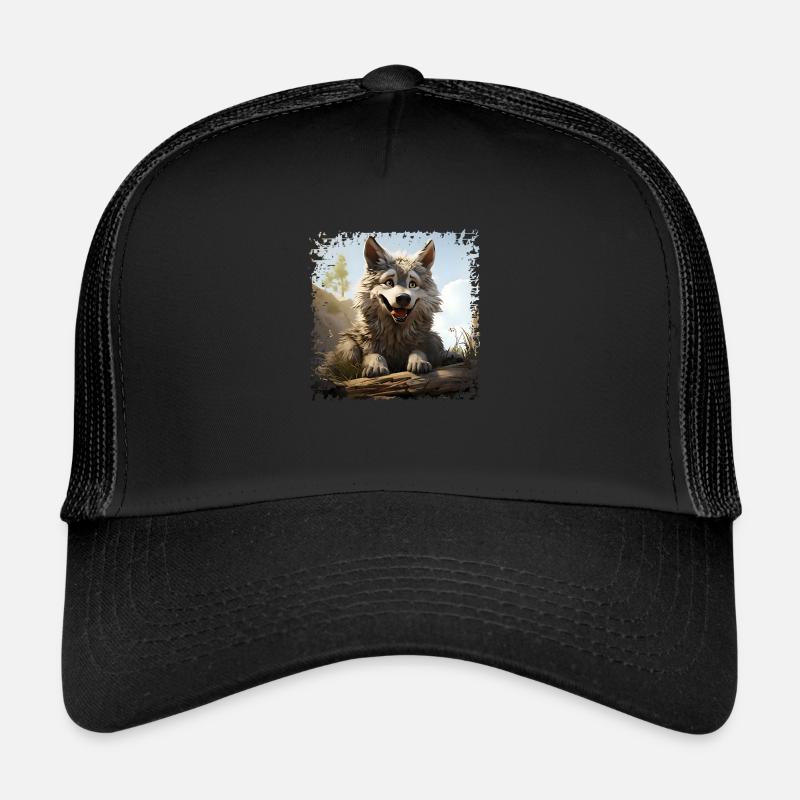 Drôle de loup - Casquette trucker  - noir/noir