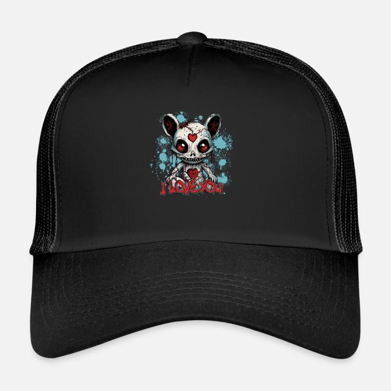 VODOO TEDDY - Casquette trucker  - noir/noir