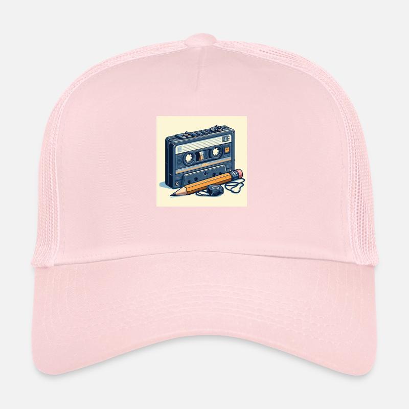 Pencil and cassette Trucker Cap