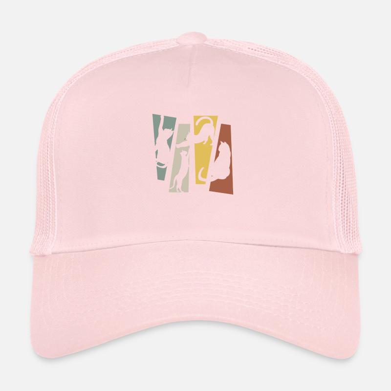 Chat rétro vintage Casquette trucker 