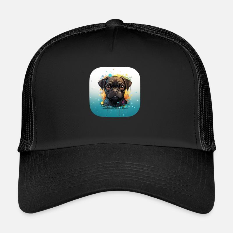 Niedlicher kleiner Mops Welpe Trucker Cap