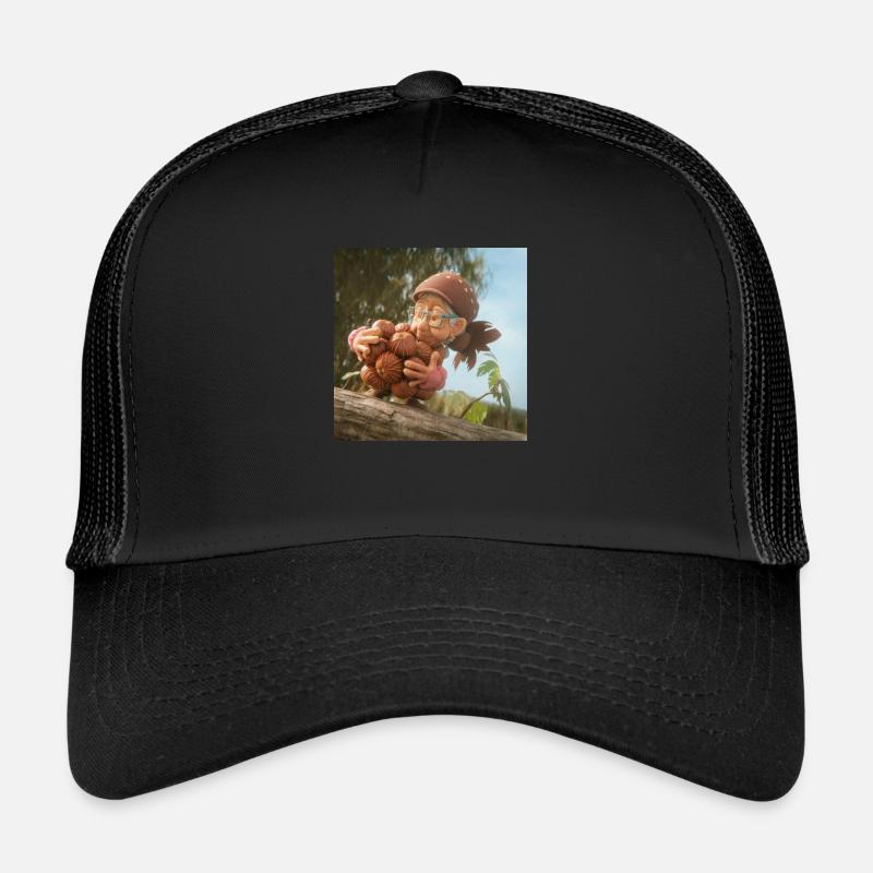 Châtaignier omi - Casquette trucker  - noir/noir