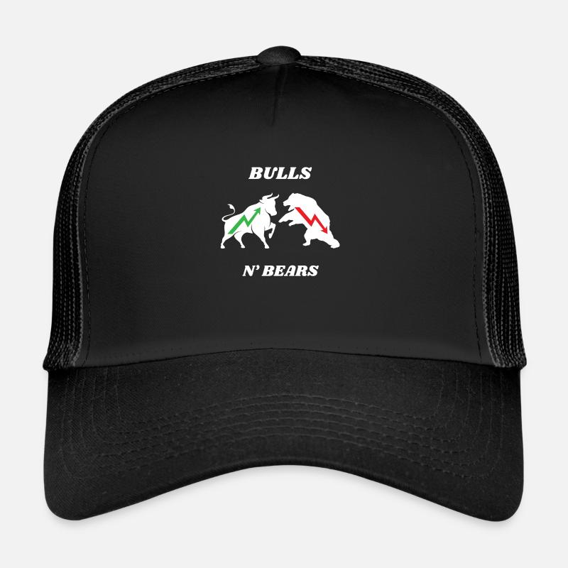 BULLS BEARS - Trucker Cap - Schwarz/Schwarz