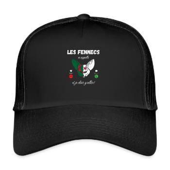 les Fennecs m’appelle et je dois y aller - Casquette trucker  - noir/noir - Devant