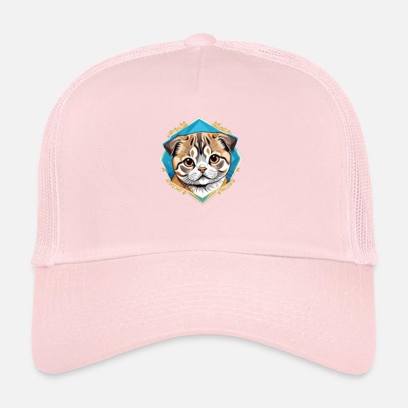 Chat Scottish Fold Casquette trucker 