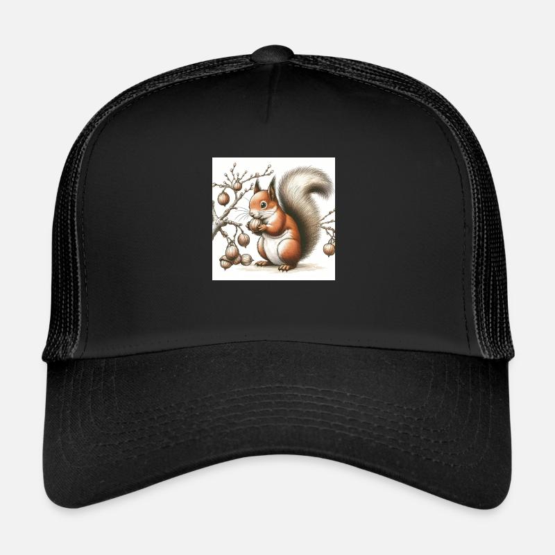 Écureuil - Casquette trucker - noir/noir