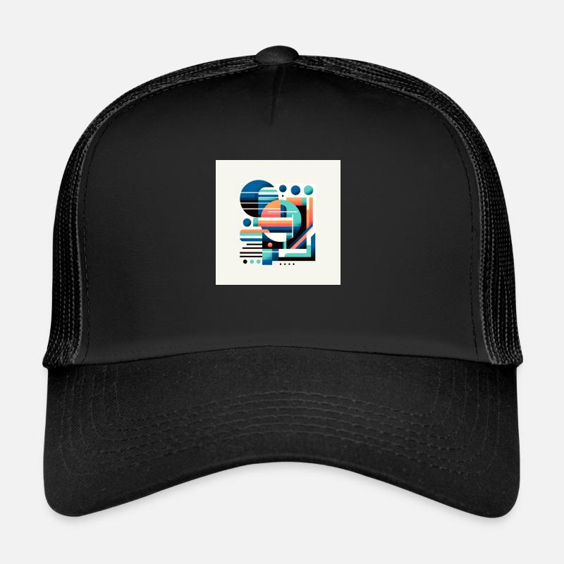 Futuristic geometry - Trucker Cap - black/black