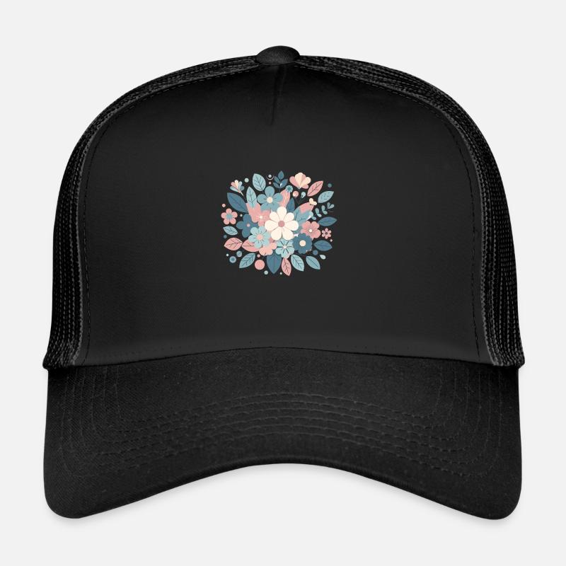 Composition floral couleur pastel Casquette trucker 