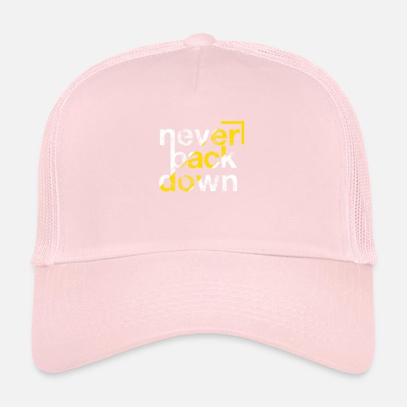 Persévérance Illustrée : La Devise 'Ne jamais recu Casquette trucker 