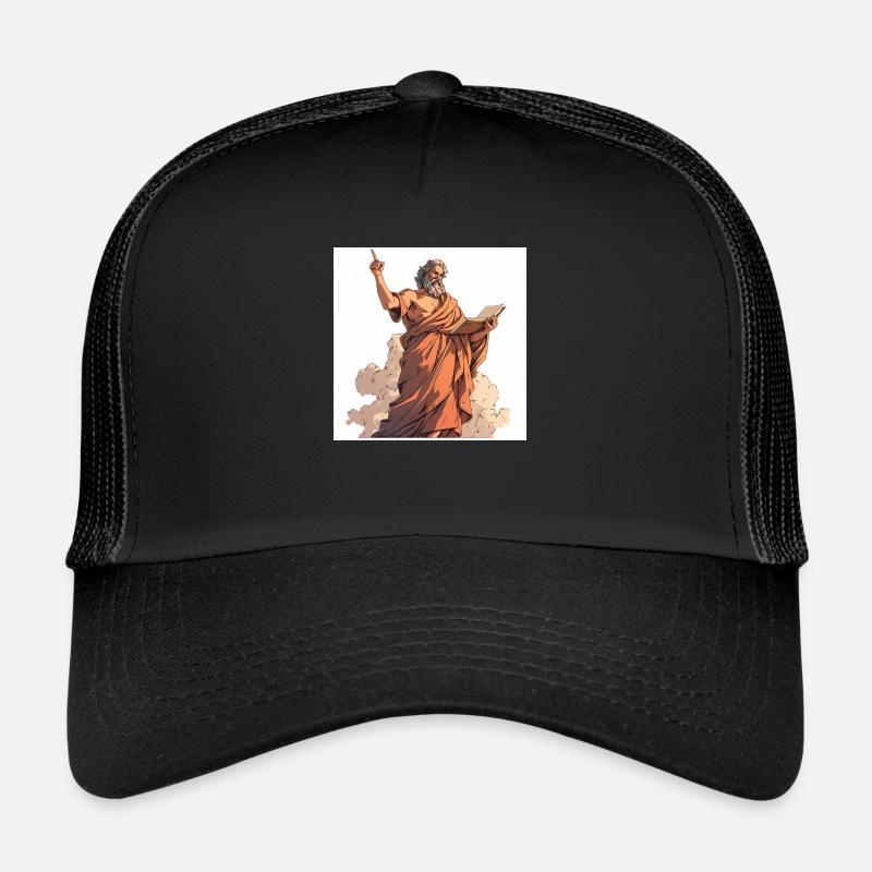 Aristote, philosophe grec - Casquette trucker  - noir/noir