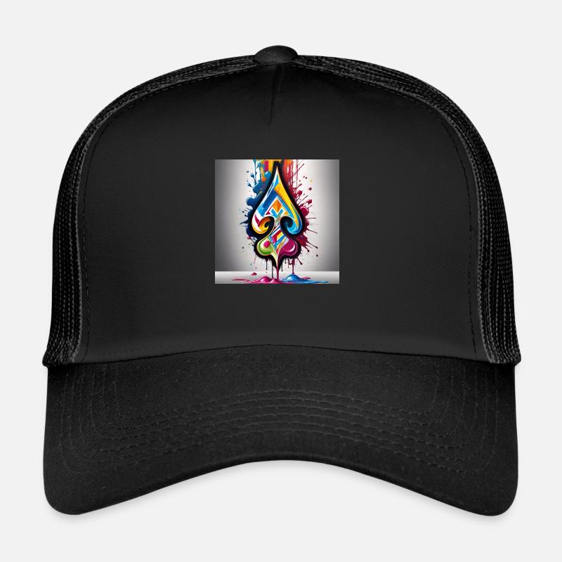 Graffiti Spades - Trucker Cap - black/black