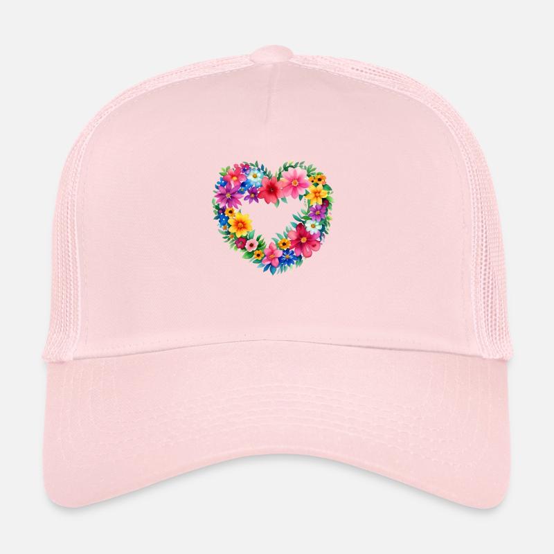 Wreath Heart Trucker Cap
