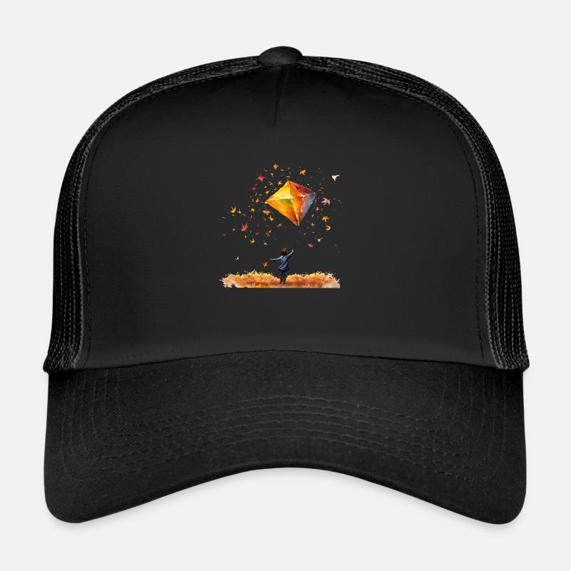 Im Herbst steigen wieder die Drachen - Trucker Cap - Schwarz/Schwarz