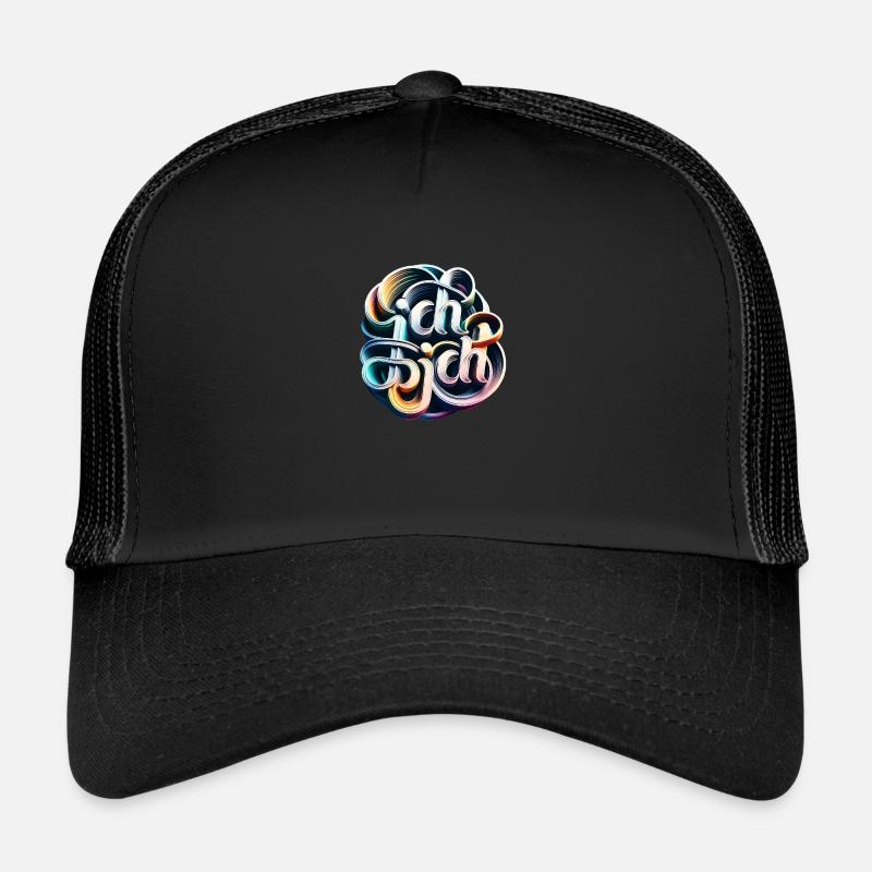 Selbstliebe im Wirbe - Trucker Cap - Schwarz/Schwarz