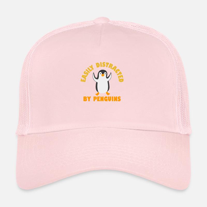 Facilement distrait par les pingouins Casquette trucker 