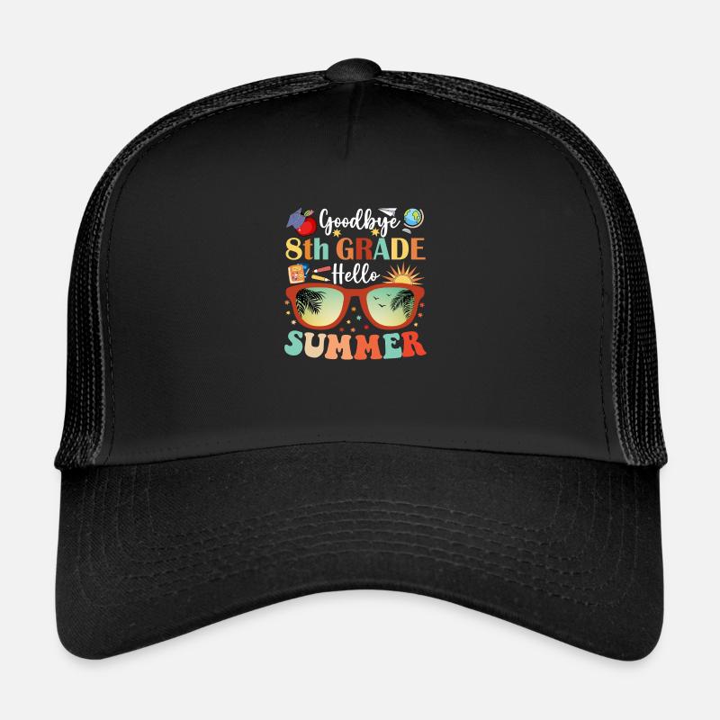 Goodbye 8th Grade Hello Summer - Trucker Cap - black/black