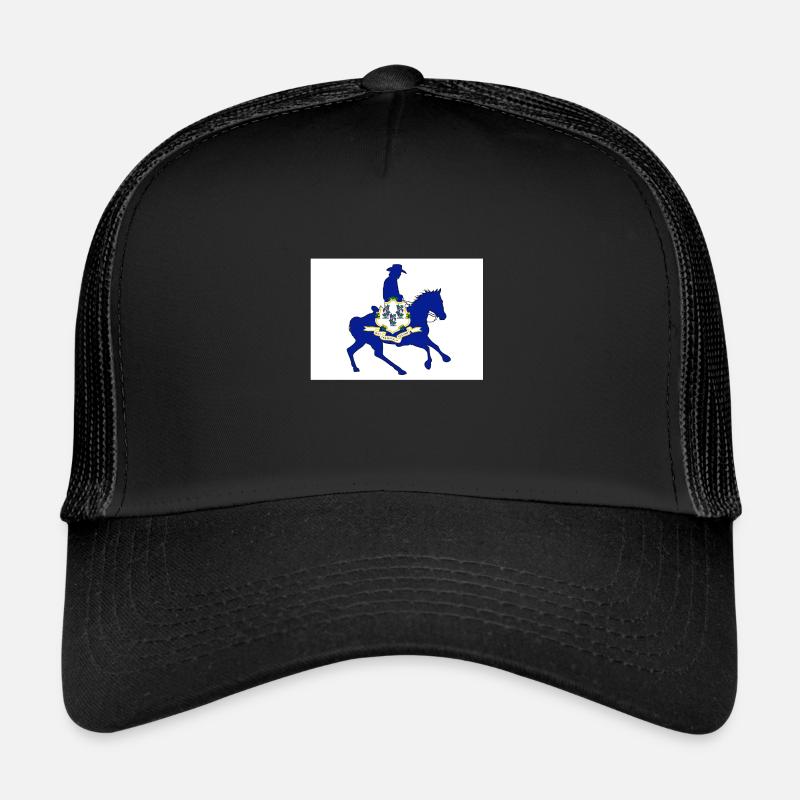 Connecticut State Flag Cowboy Trucker Cap