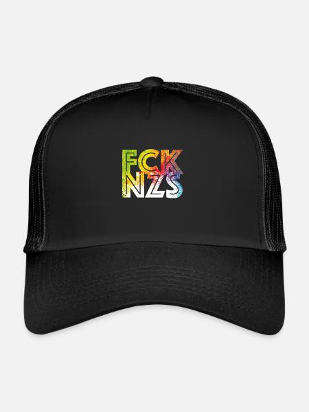 FCK NZS - Casquette trucker  - noir/noir - Devant