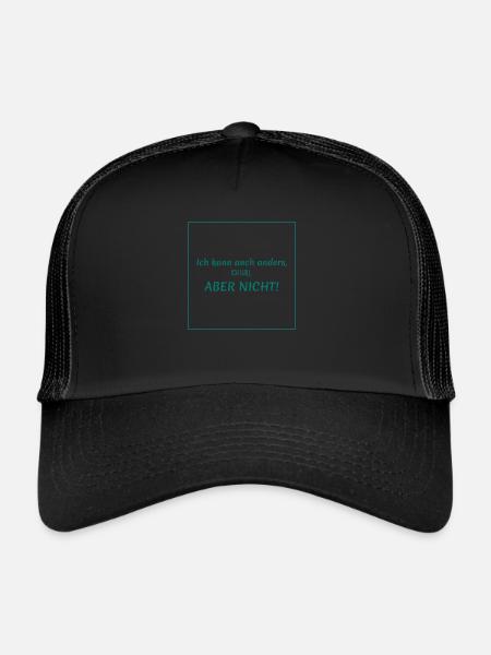 Des dictons drôles - je peux le faire différemment - Casquette trucker  - noir/noir - Devant