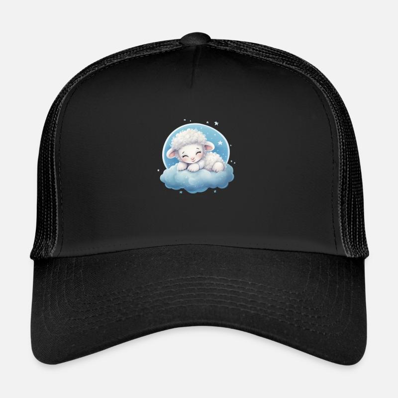 Mignon mouton endormi pour bébés et enfants Casquette trucker 