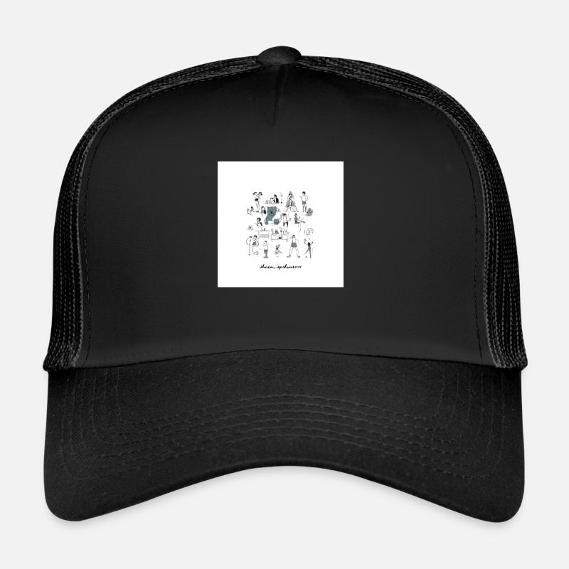 7B10D08C 2B8C 40DA AAC9 CB4D5447C18C - Trucker Cap - Schwarz/Schwarz