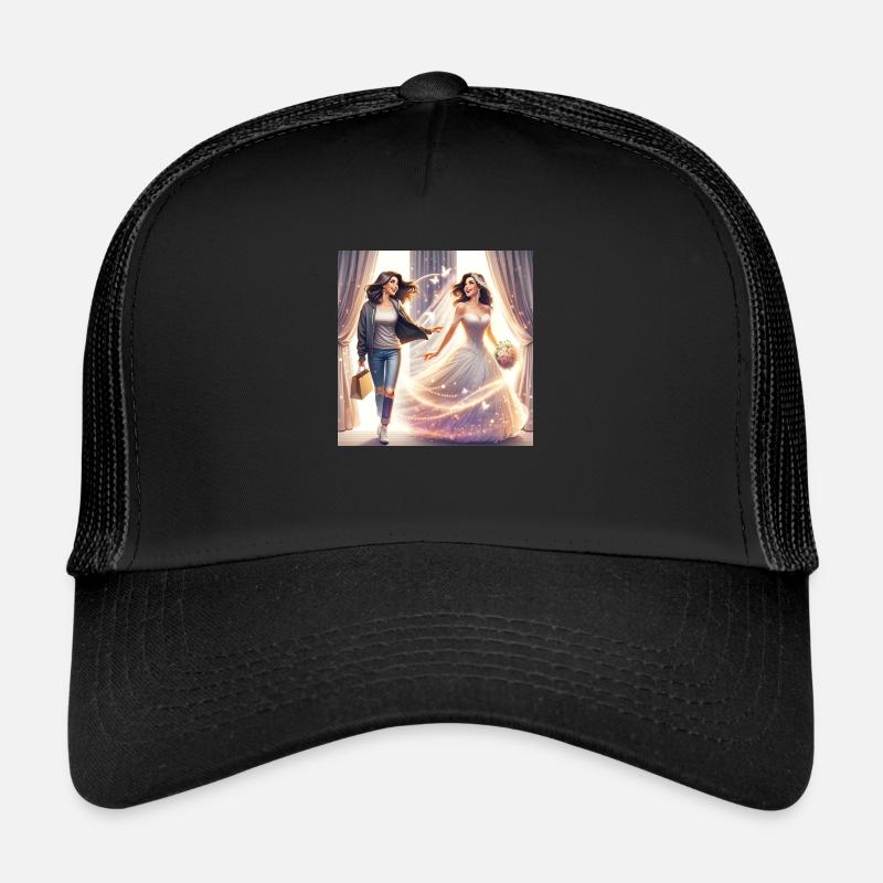 Hochzeit jungesellinabschied - Trucker Cap - Schwarz/Schwarz