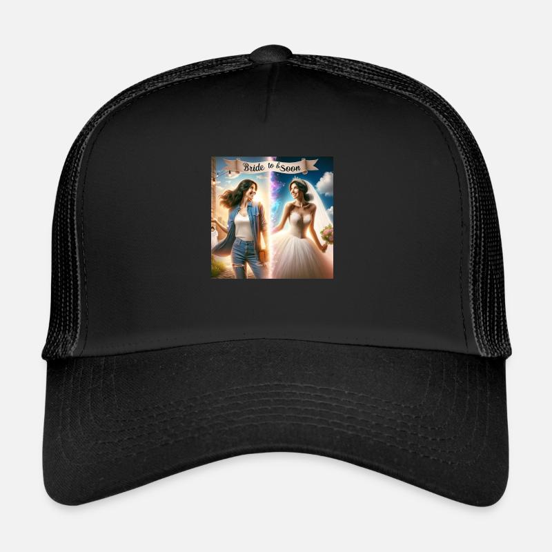 junggesellinabschied hochzeit - Trucker Cap - Schwarz/Schwarz