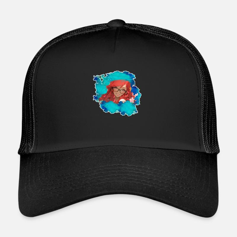 Madame Soline Flower - Casquette trucker - noir/noir