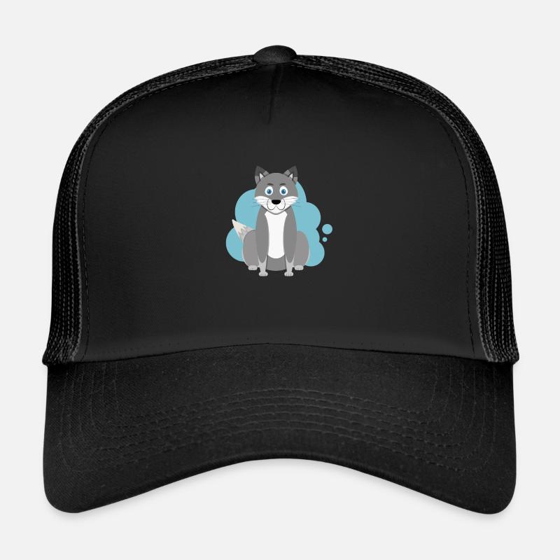 Éclaboussure de loup de dessin animé Casquette trucker 