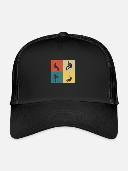 Retro Vintage Climbing - Trucker Cap - black/black - Front