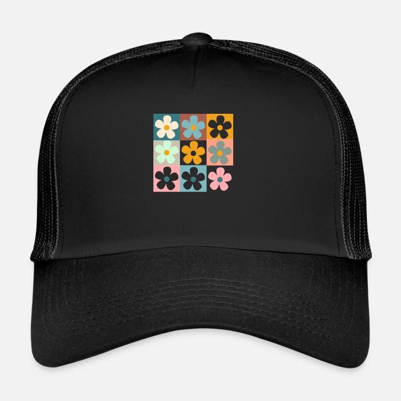 Fleurs marguerite rétro Casquette trucker 