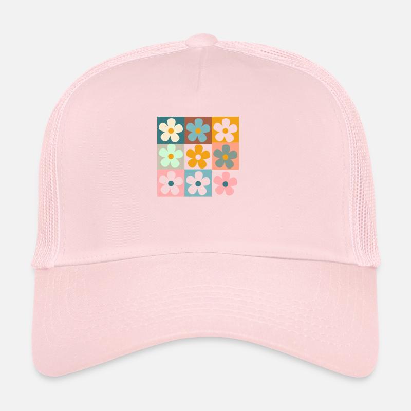 Retro Daisy Flowers Trucker Cap