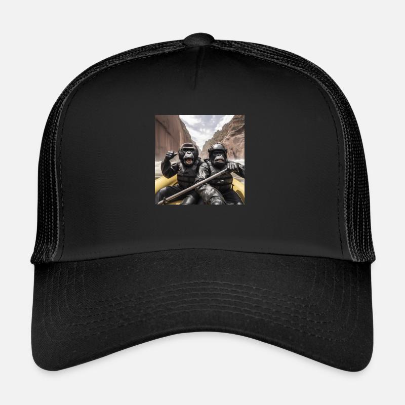Gorilles de rafting - Casquette trucker  - noir/noir