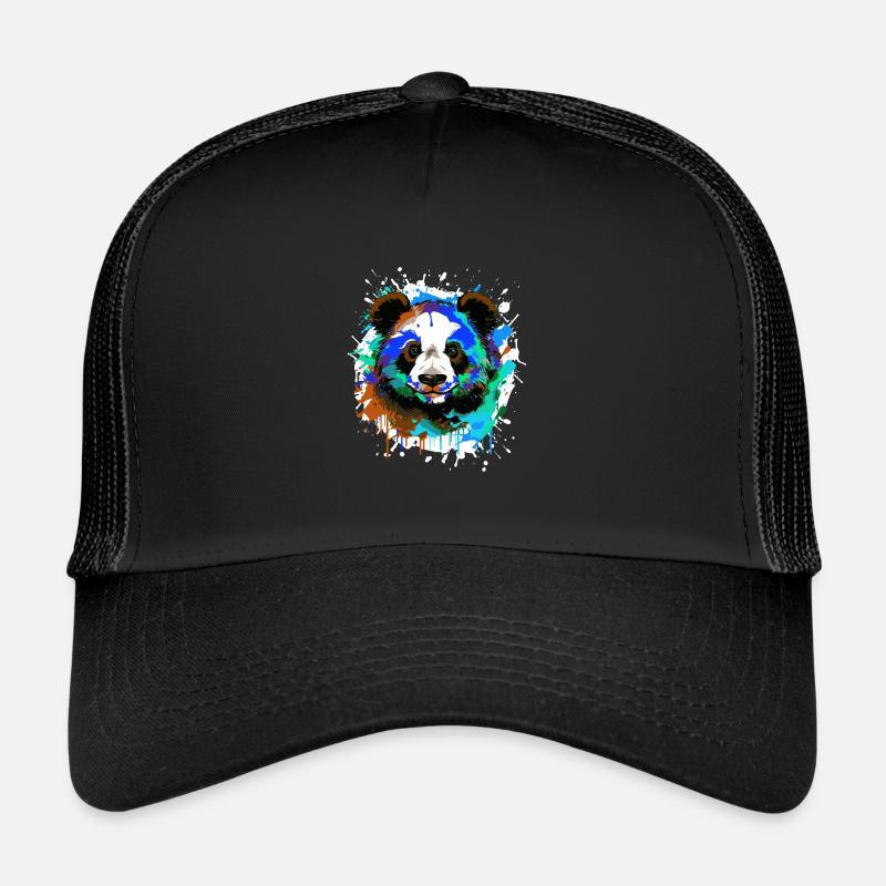 Panda Kopf Porträt Bunt Trucker Cap