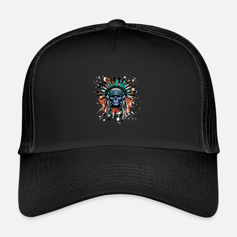 Apache Totenkopf Indianer Bunt Trucker Cap