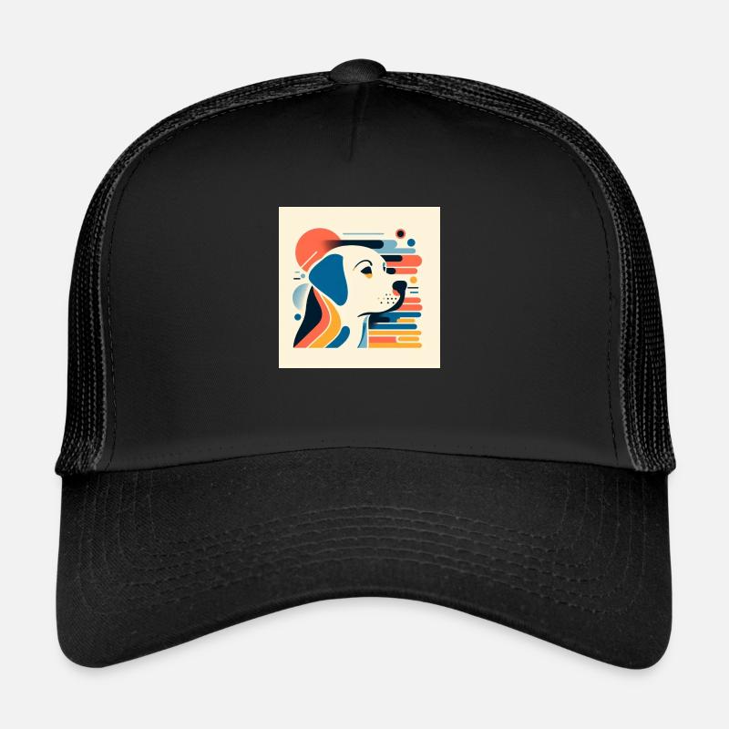Labrador Risography Vector Styles Trucker Cap