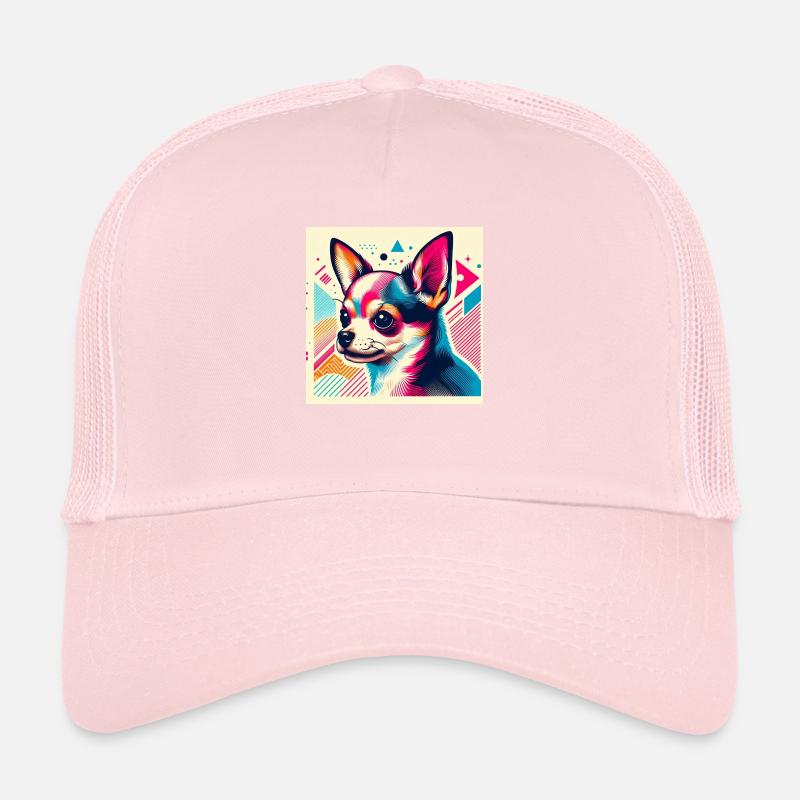 Chihuahua risograph vector style Trucker Cap
