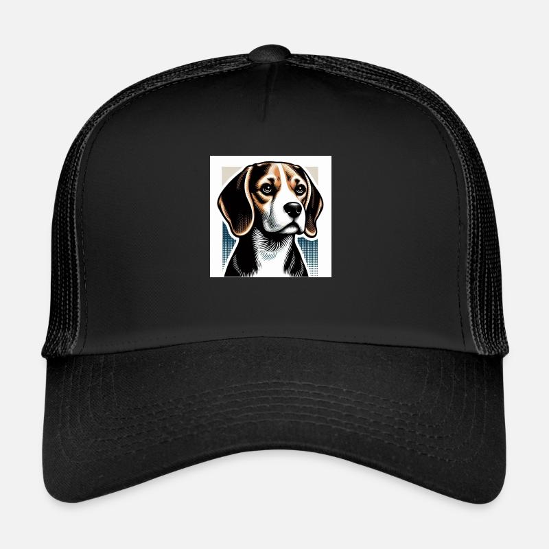 Beagle Risography Vector Style Trucker Cap
