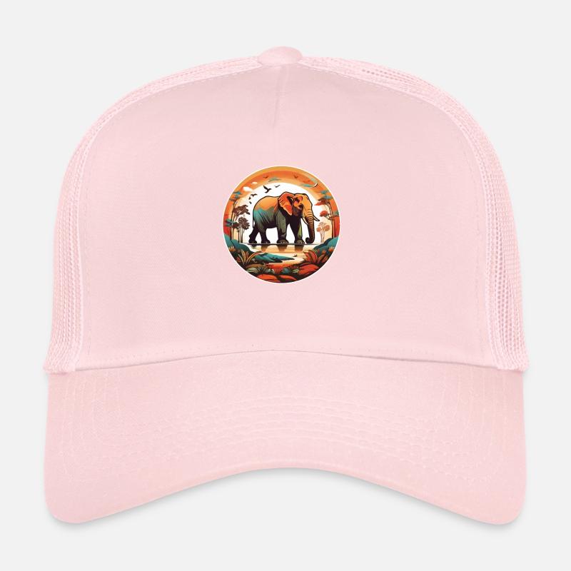 African Elephant Design Trucker Cap